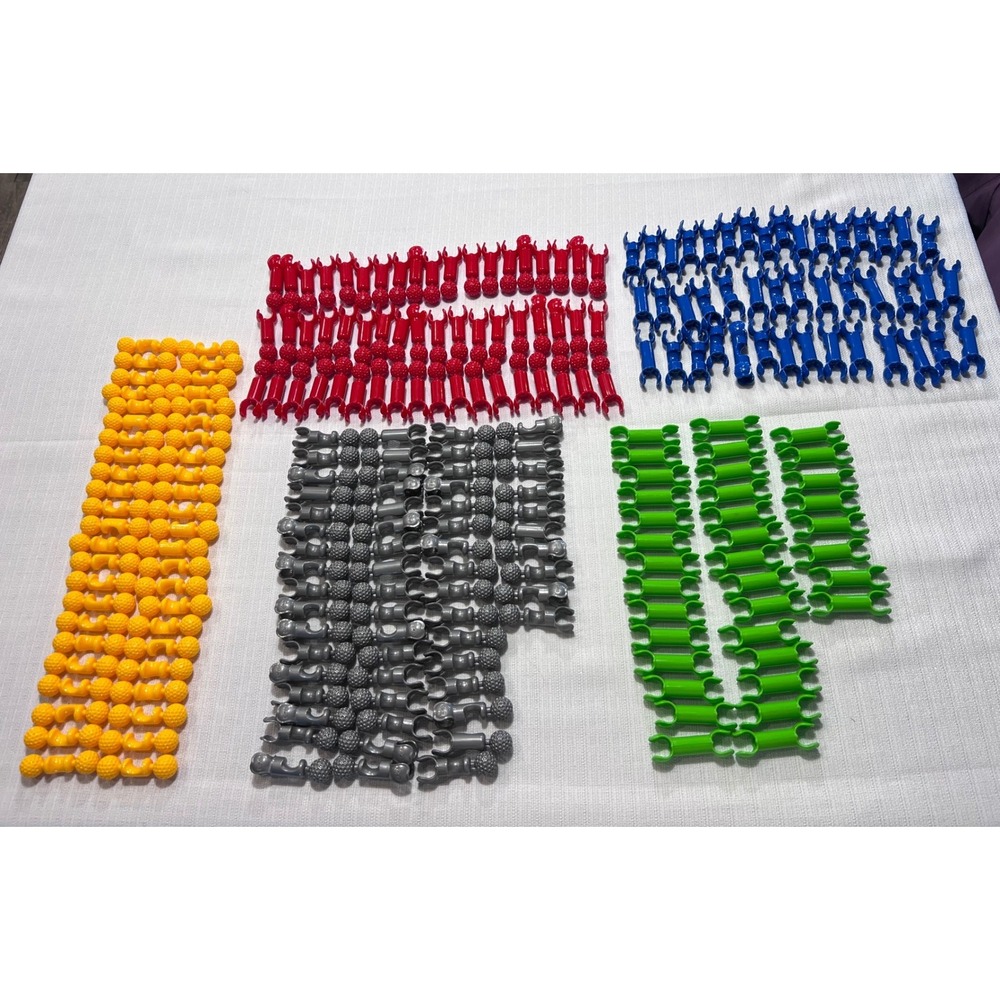 Zoob Building Toy Bulk Lot of 241 Connectors Red Blue Green Yellow Gray STEM